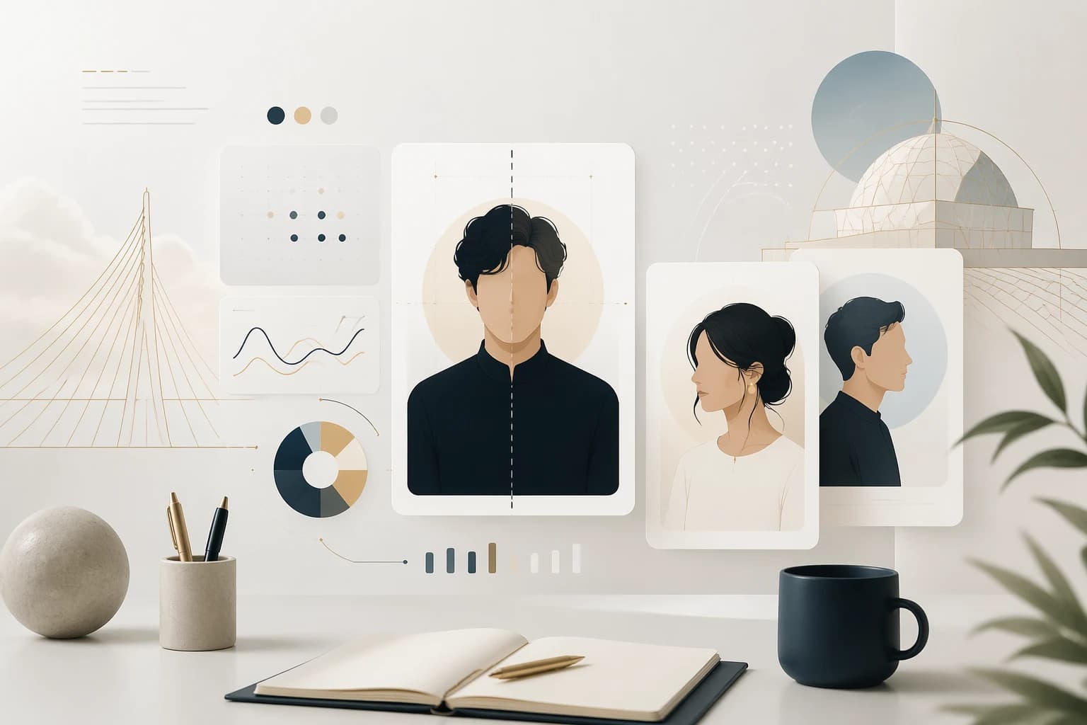 얼굴 대칭 이야기 — FaceOracle 가이드 히어로 이미지