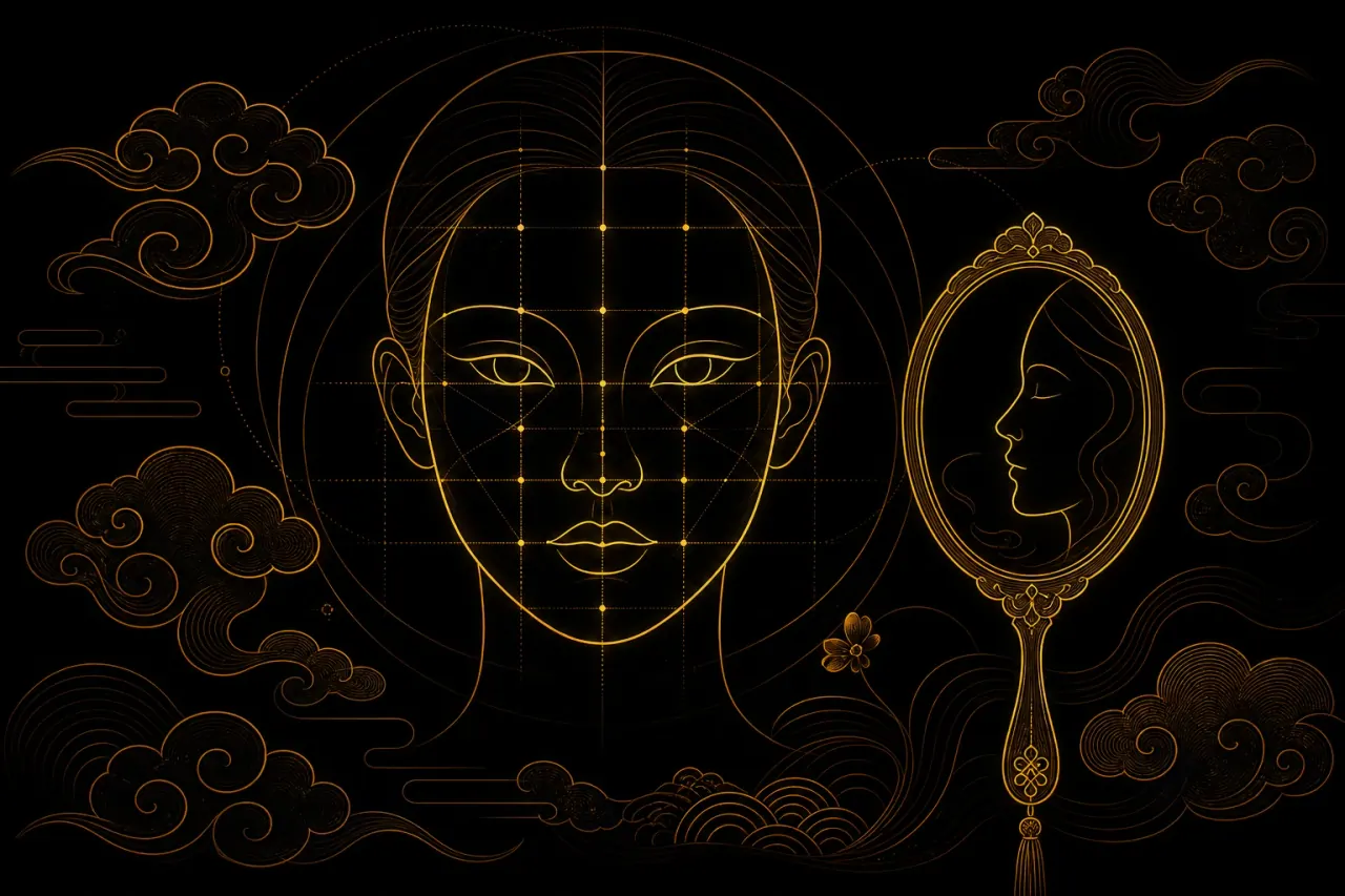 Abstract line-art cover overlaying a face outline with flowing lines of mind and time