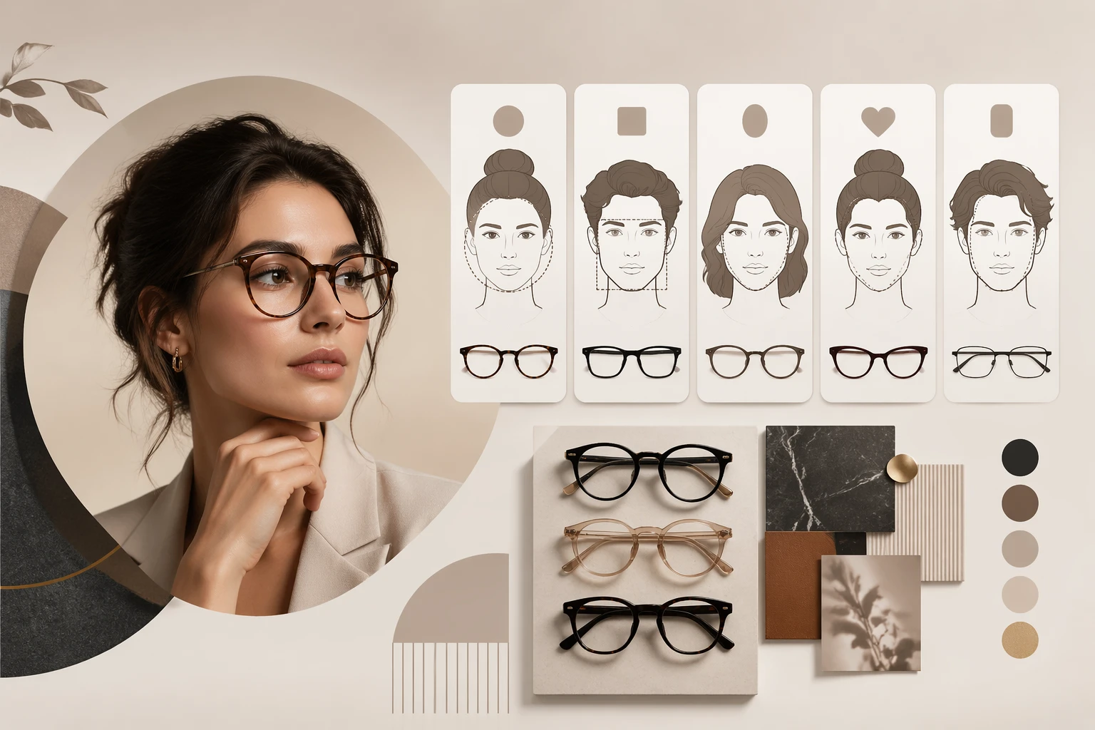 Glasses frames by face shape guide