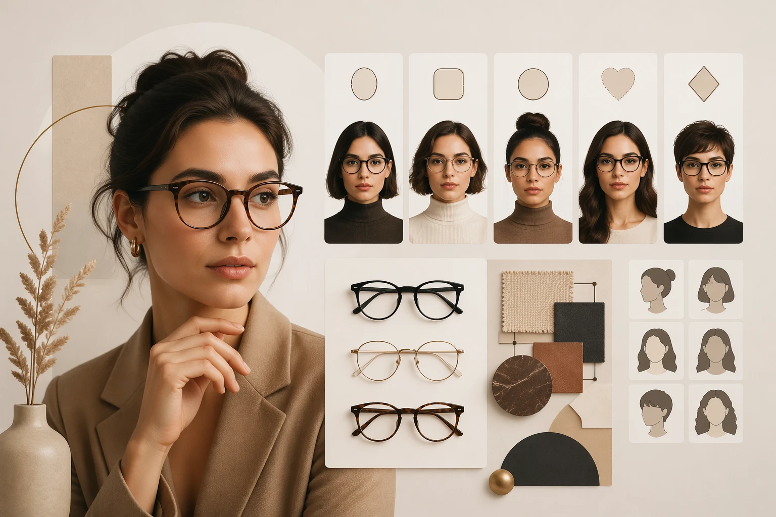 Glasses recommendation guide by face shape