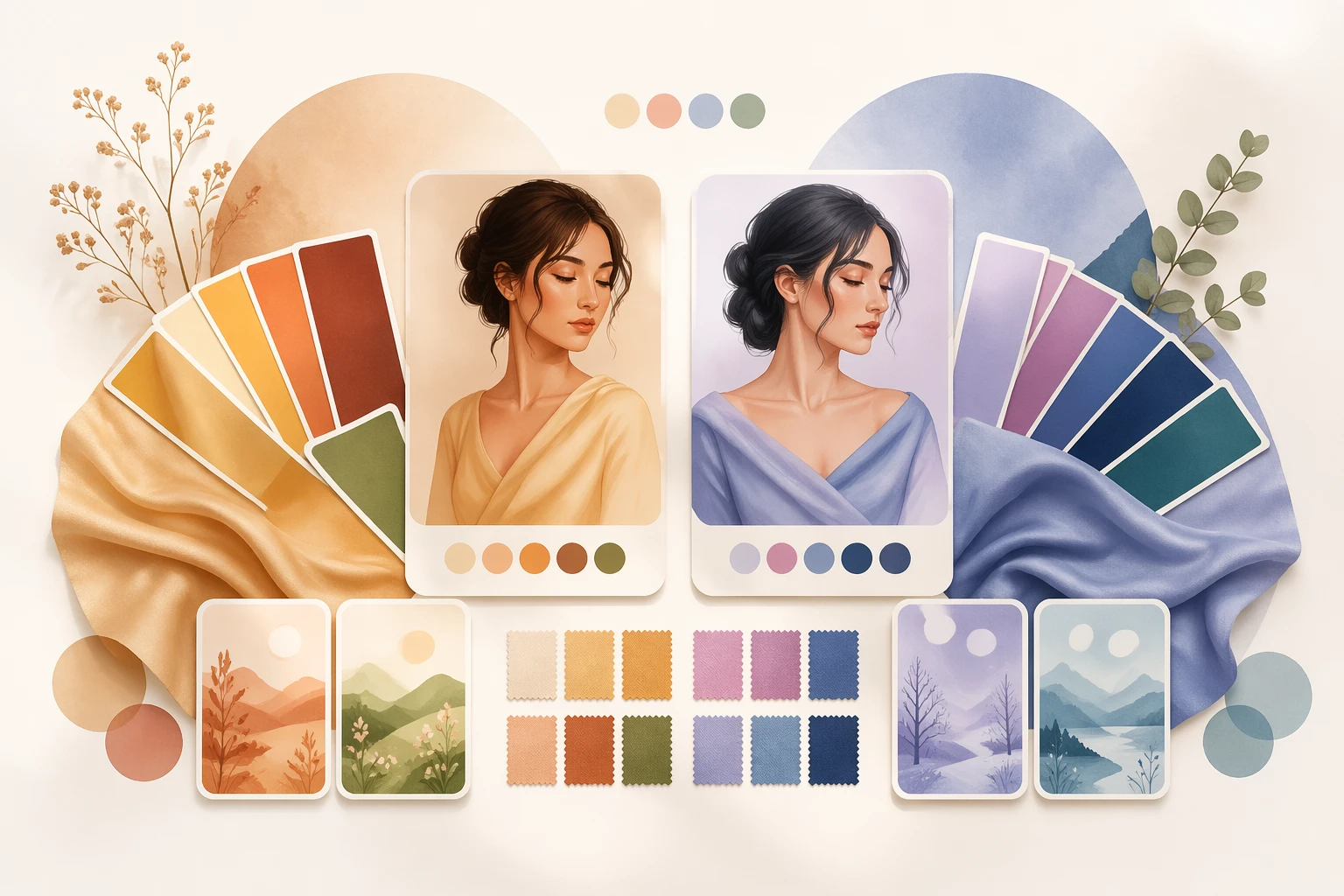 Personal color guide warm cool tone